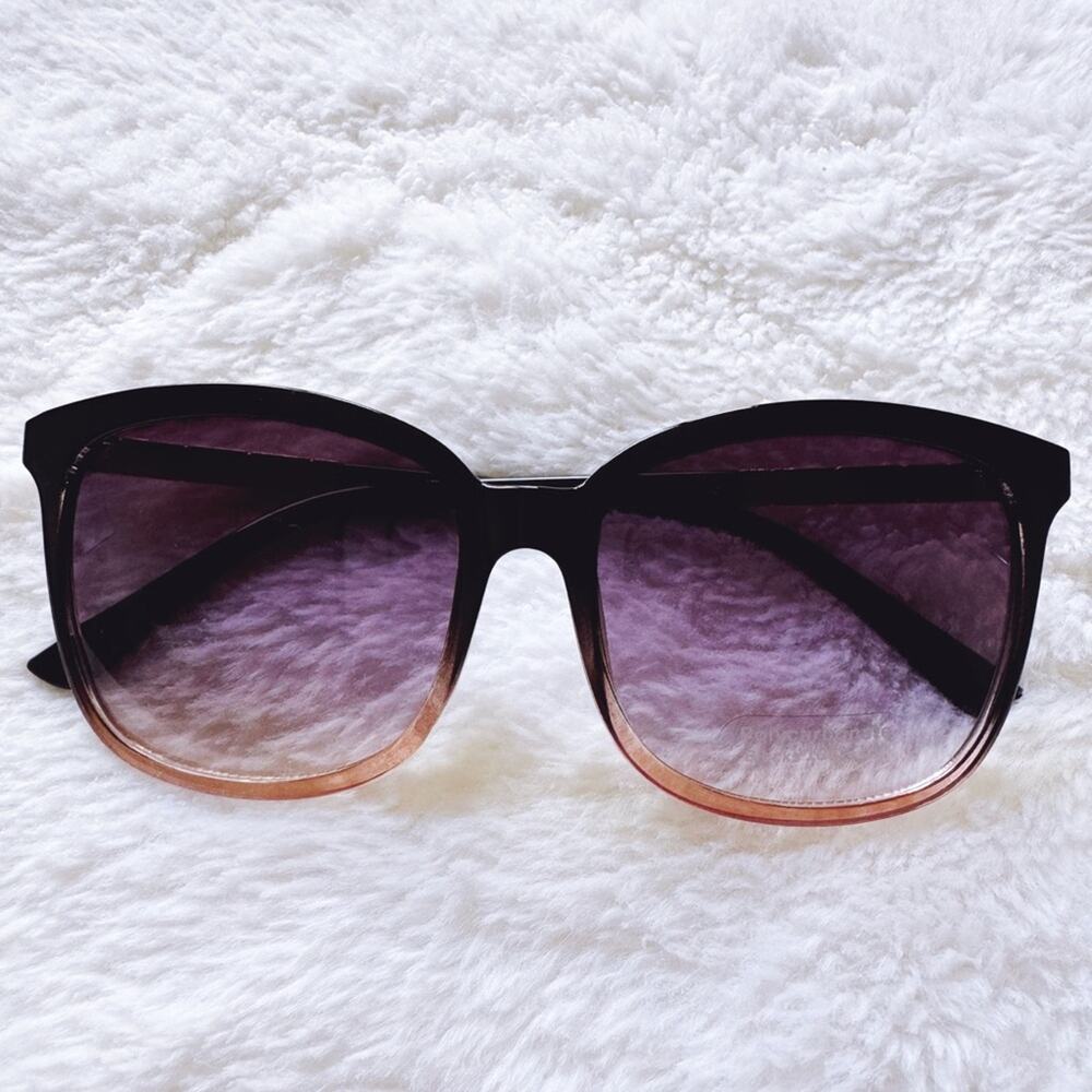 Joanne Clear w/ Purple Tint Square Sunglasses